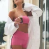 3" Alo Softsculpt Low-Rise Foldover Short - Paradise Pink