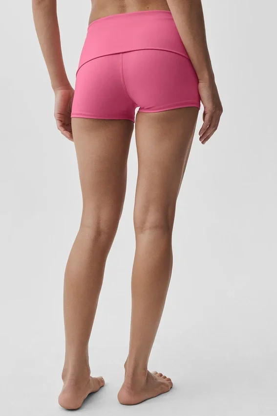 3" Alo Softsculpt Low-Rise Foldover Short - Paradise Pink