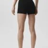 4" Seamless Modal Ribbed High-Waist Short - Black