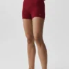 4" Seamless Modal Ribbed High-Waist Short - Summer Romance Red