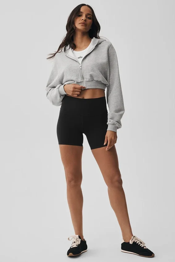 Sweet Escape Zip up Hoodie - Athletic Heather Grey