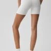 5" Airbrush High-Waist Biker Short - White