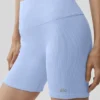 5" Seamless Ribbed Favorite Short - Light Provence Blue