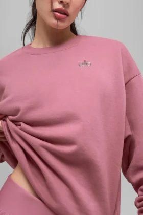 Accolade Crew Neck Pullover – Pink Wild Rose