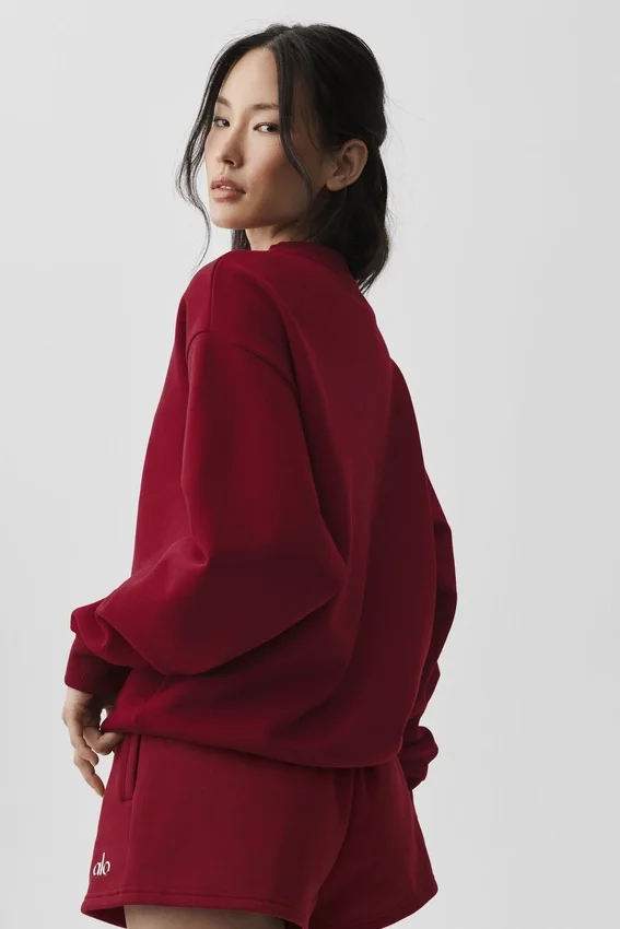 Accolade Crew Neck Pullover - Summer Romance Red