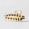 Acrylic Illusion Claw Clip - Gravel/Brushed Gold