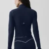 Airbrush Corset Full Zip Jacket - Navy
