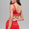 Airbrush Heart Throb Bra - Bright Red/White