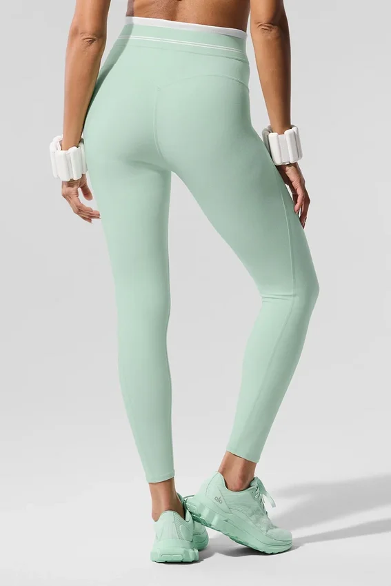 Airbrush High-Waist 7/8 Better Together Legging - Spearmint/White