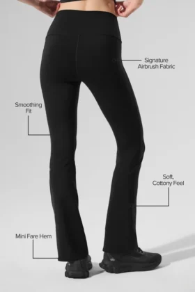 Airbrush High-Waist 7/8 Bootcut Legging – Black