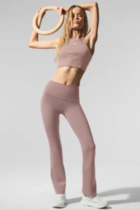 Airbrush High-Waist 7/8 Bootcut Legging - Taupe
