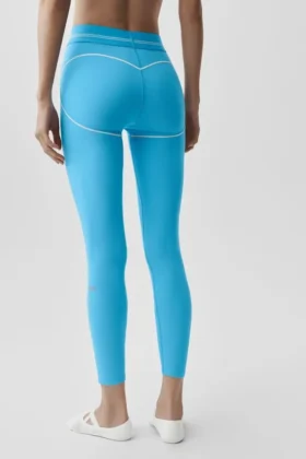 Airbrush High-Waist 7/8 Heart Throb Legging – Azure Blue/White