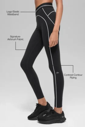 Airbrush High-Waist 7/8 Heart Throb Legging – Black/White
