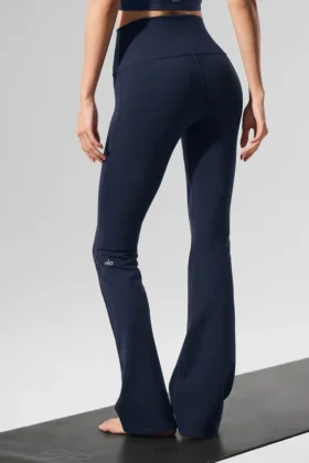 Airbrush High-Waist Bootcut Legging – Navy