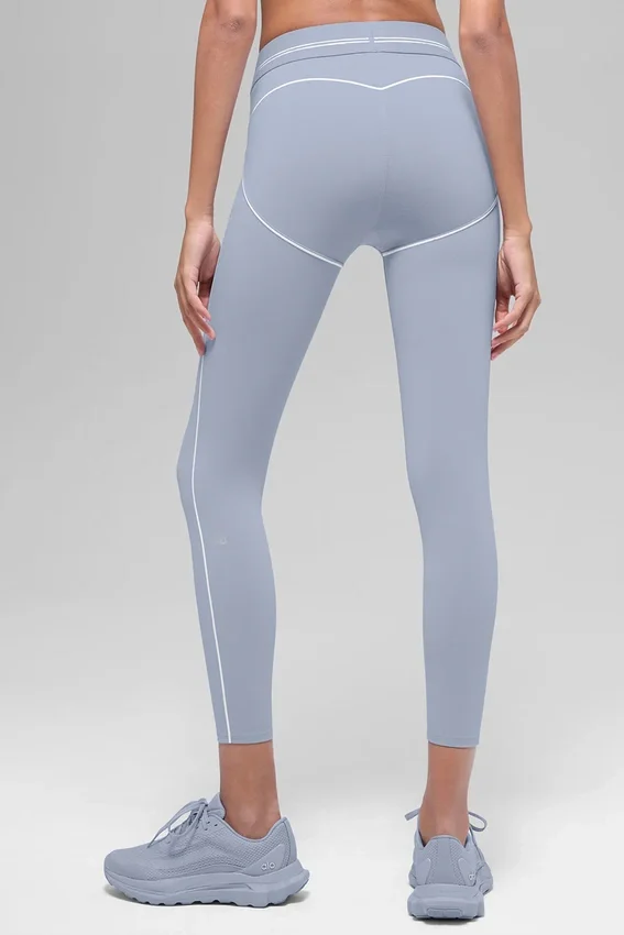 Airbrush High-Waist 7/8 Heart Throb Legging - Winter Frost/White