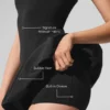Airbrush Love Match Tennis Dress - Black
