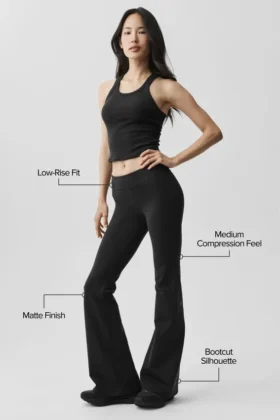 Airbrush Low-Rise Bootcut Legging – Black