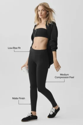 Airbrush Low-Rise Legging – Black
