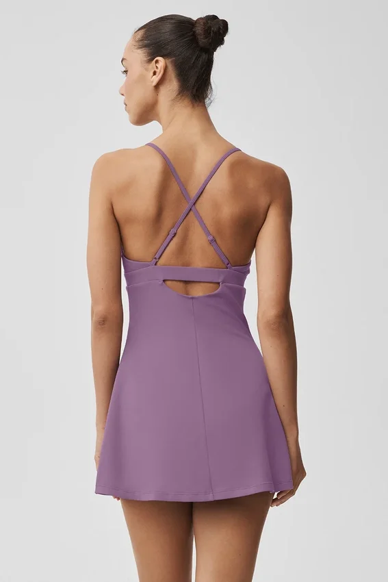 Airbrush Splendor Dress - Plum Kiss