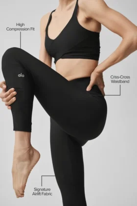 Airlift High-Waist 7/8 Horizon Legging – Black