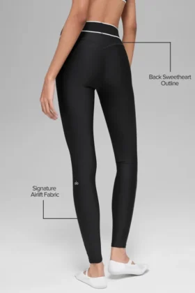 Airlift High-Waist Alignment Legging – Black/White
