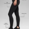 Airlift High-Waist Elongated Legging - Black
