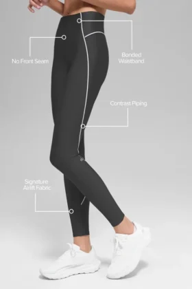 Airlift High-Waist Haven Legging – Anthracite/White