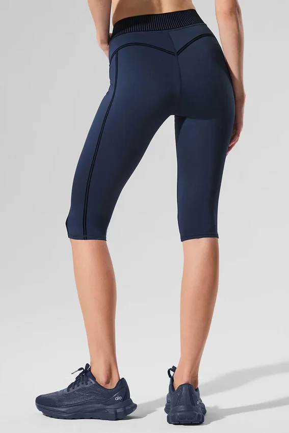 Airlift High-Waist Line up Capri - Navy