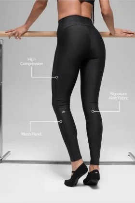 Airlift High-Waist Mesh Infatuation Legging – Black