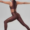 Airlift High-Waist Mesh Infatuation Legging - Brownstone