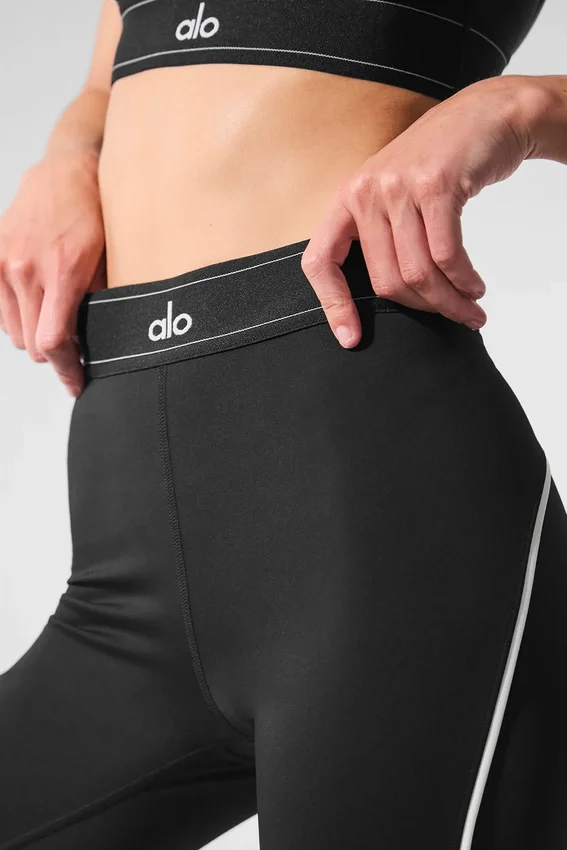 Airlift High-Waist Suit up Legging - Black/White