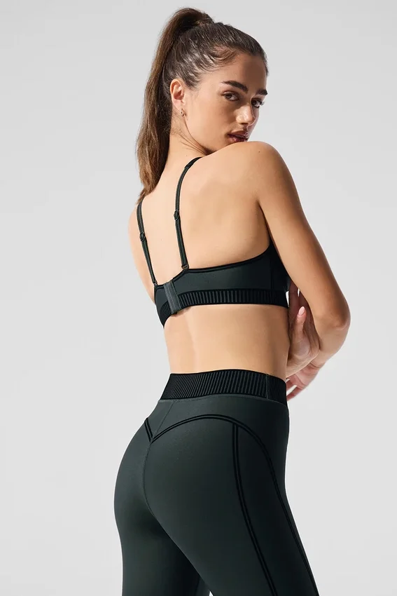 Airlift Line up Bra - Charcoal Green