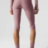 Airlift Mesh High-Waist Divine Capri - Smoky Quartz
