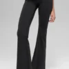 Alo Softsculpt 7/8 Foldover Flare Legging - Black