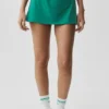 Alo Softsculpt Amp It up Tennis Skirt - Emerald Isle