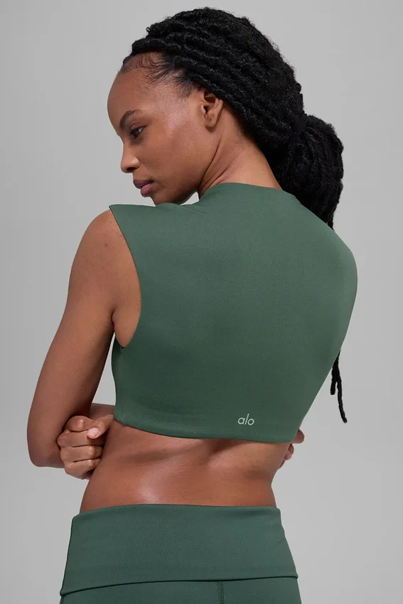 Alo Softsculpt Capped out Short Sleeve - Clover Green