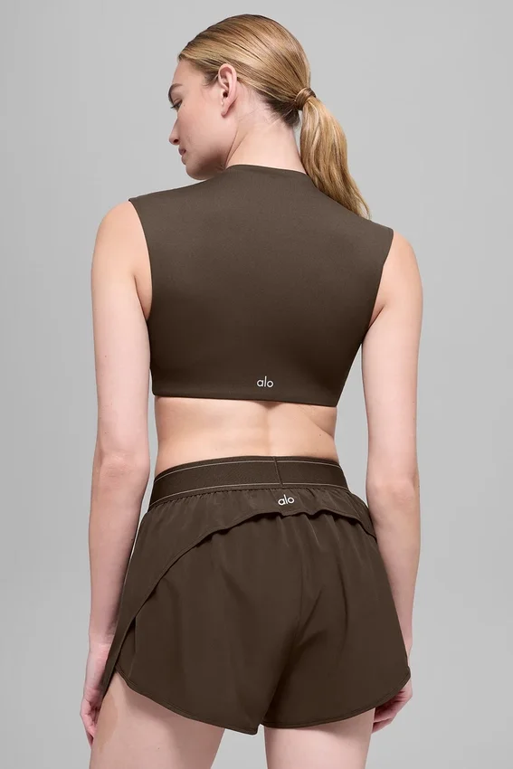 Alo Softsculpt Capped out Short Sleeve - Espresso