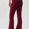 Alo Softsculpt Foldover Flare Legging - Summer Romance Red
