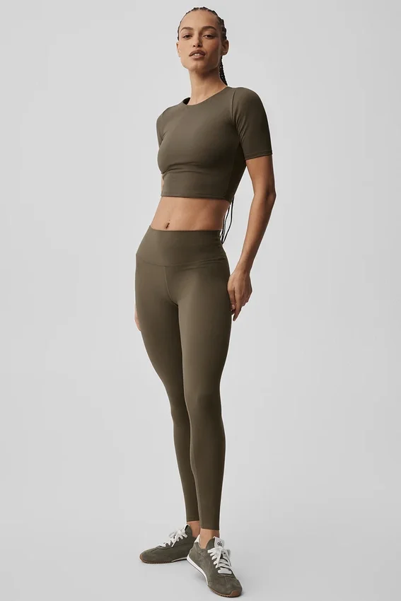 Alo Softsculpt High-Waist 7/8 Legging - Olive Tree