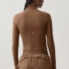 Alo Softsculpt Precision 1/4 Zip Long Sleeve - Sun Kissed Brown