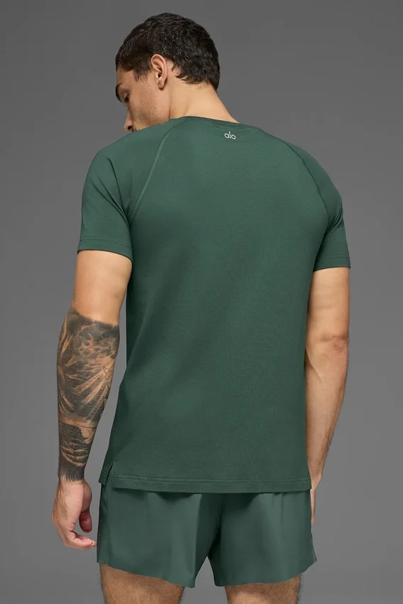 Alo Vapor Crewneck Short Sleeve - Clover Green