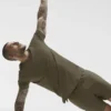 Alo Vapor Crewneck Short Sleeve - Olive Tree