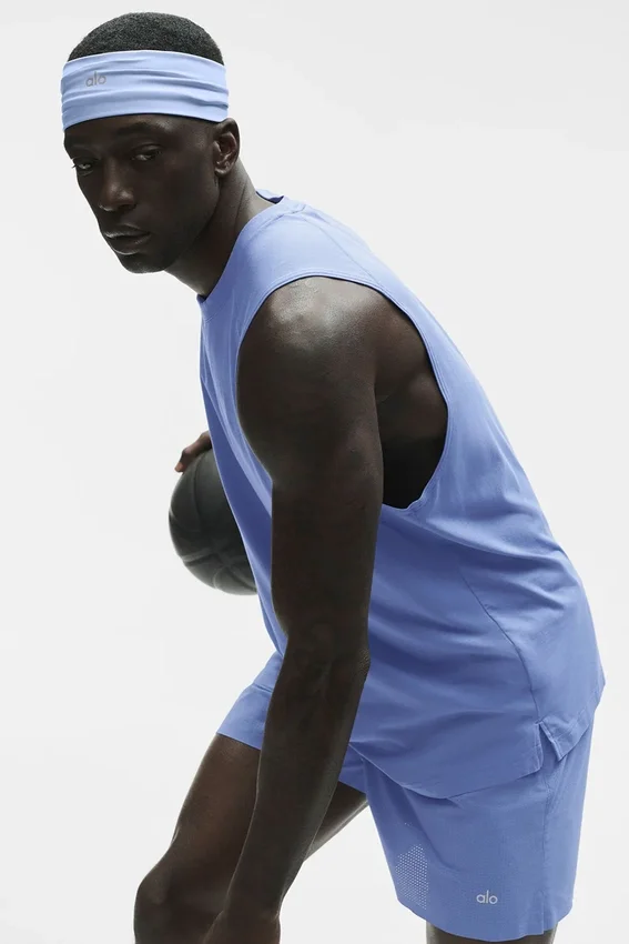 Alo Vapor Muscle Tank - Provence Blue