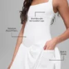 Alosoft Break Point Tennis Dress - White