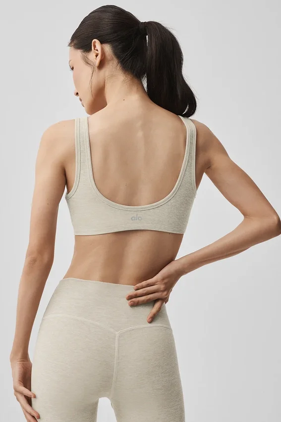 Alosoft Center Stage Bra - Oatmeal Heather