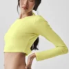 Alosoft Crop Finesse Long Sleeve - Sunshine
