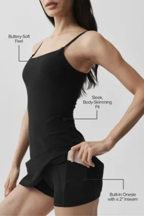 Alosoft Encore Tennis Dress – Black