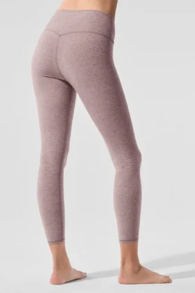 Alosoft High-Waist 7/8 Highlight Legging – Dark Pink Quartz Heather