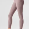 Alosoft High-Waist 7/8 Highlight Legging - Dark Pink Quartz Heather