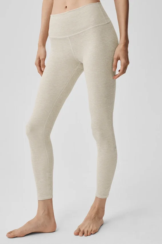 Alosoft High-Waist 7/8 Highlight Legging - Oatmeal Heather